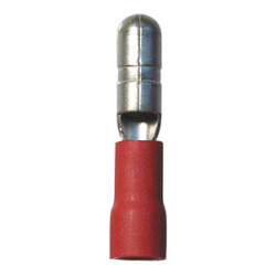 CILINDRISCHE, VOORGEÏSOLEERDE, VERSTEVIGDE, MANNELIJKE KABELSCHOEN  Ø 4 mm (0,3 → 1,5 mm²)