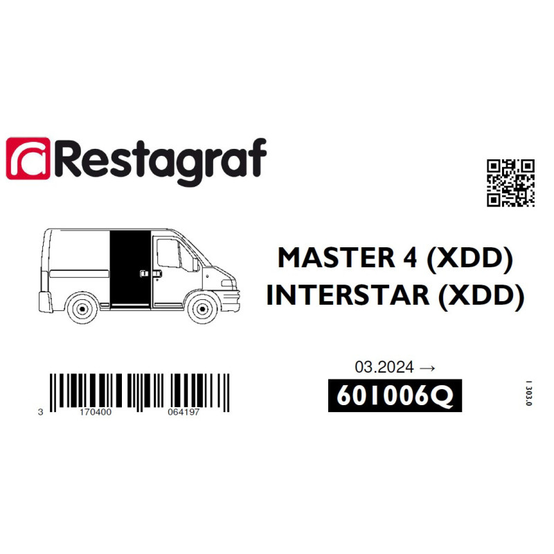 Befestigungssatz für seitliche schiebetüren MASTER 4 (XDD) 03.2024 → / INTERSTAR (XDD)  03.20124 →
