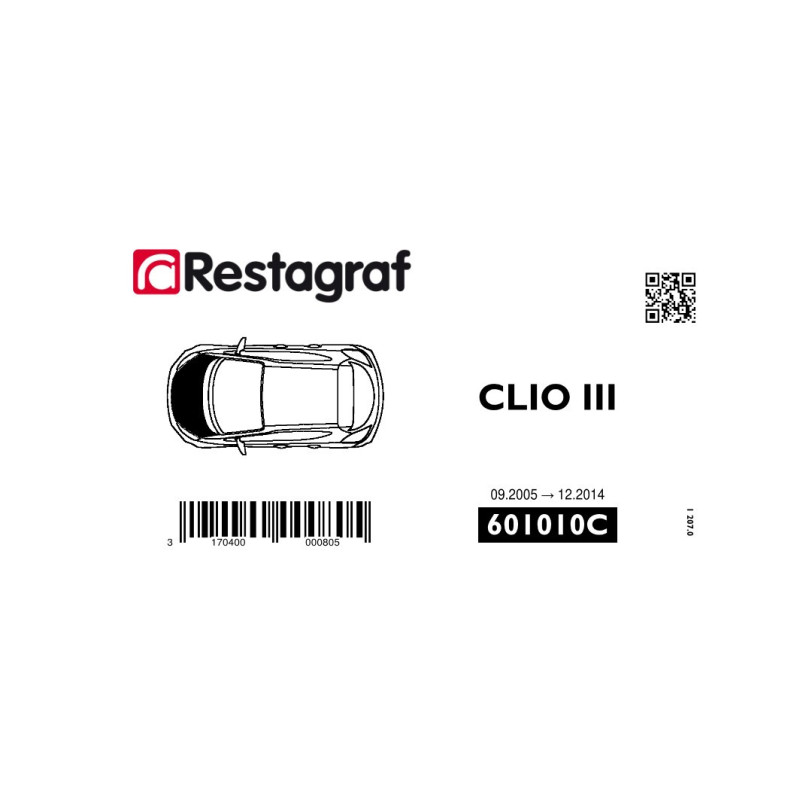 Kit de Fixations pour capot CLIO III Toutes versions 09.2005 → 12.2014