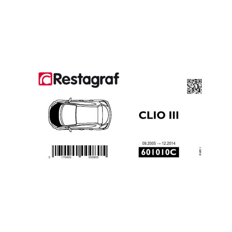 Kit de Fixations pour capot CLIO III Toutes versions 09.2005 → 12.2014