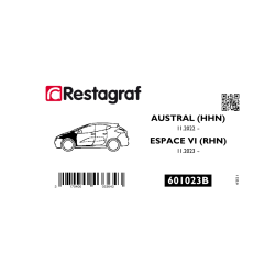 Kit de Fixations pour aile AV AUSTRAL 11.2022 → / ESPACE VI 11.2023 →