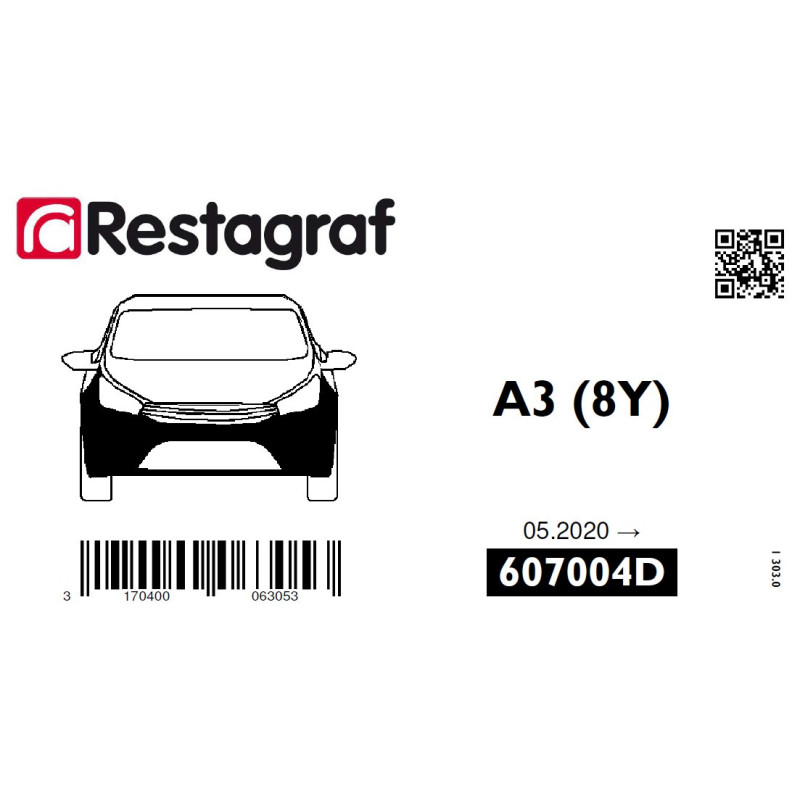 Fasteners kit for front bumper A3 (8Y) 05.2020 →