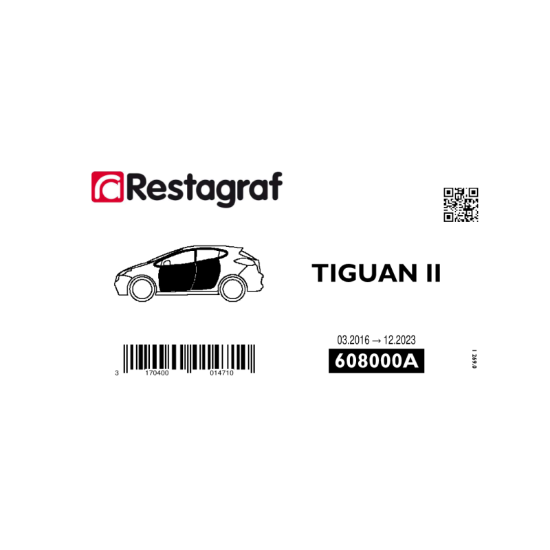 Bevestigingsset voor deuren TIGUAN II Alle versies 03.2016 → 12.2023