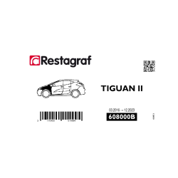 Bevestigingsset voor voorvleugel TIGUAN II Alle versies 03.2016 → 12.2023