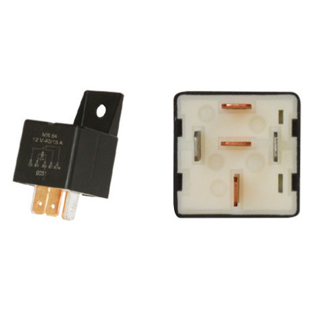 RELAIS INVERSEUR À DIODE 12V 40/15A 5 BROCHES AVEC SUPPORT