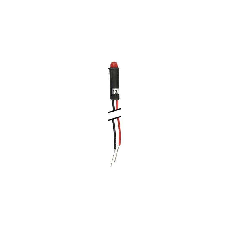 LEUCHTANZEIGE ROT Ø 6,5 mm LED 12/14V