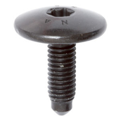 SCHROEF MET BREDE GEWELFDE CILINDRISCHE ZESKANTKOP ZWART ZINK  M6-1.00 X 20 mm BUMPER EN WIELBEHUIZING / SPATLAP