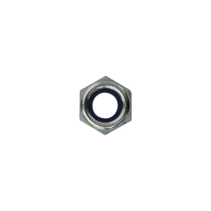 ÉCROU HEXAGONAL AUTO-FREINÉ À BAGUE NYLON CL8 M10-1.25 DIN 985