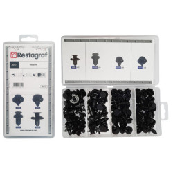 ASSORTMENT BOX OF PLASTIC RIVETS NISSAN TYPE