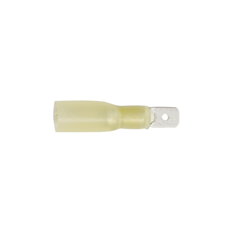 COSSE PLATE PRÉ-ISOLÉE MÂLE 6,35 x 0,8 mm (2,6 → 6 mm²) THERMORÉTRACTABLE