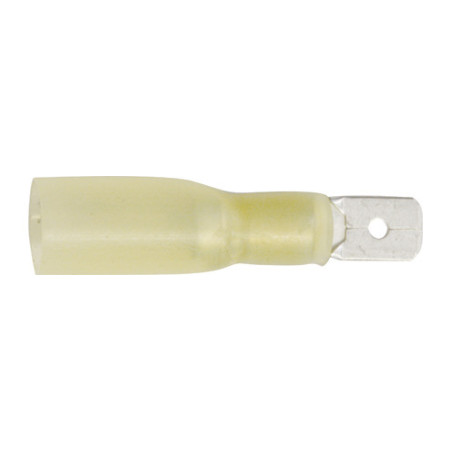 COSSE PLATE PRÉ-ISOLÉE MÂLE 6,35 x 0,8 mm (2,6 → 6 mm²) THERMORÉTRACTABLE