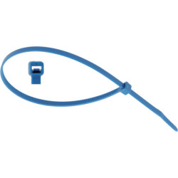 BLUE PLASTIC CABLE TIE 300 X 4,8 mm