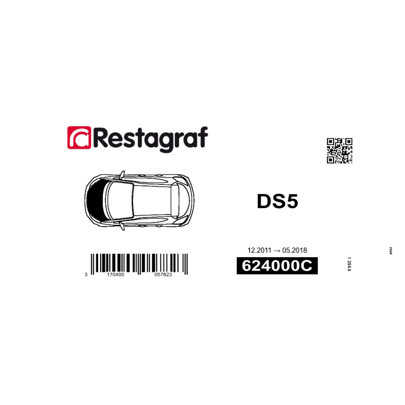 Bevestigingsset voor motorkap DS5 12.2011 → 05.2018