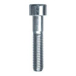 CILINDERKOPSCHROEF MET BINNENZESKANT MET LAGE KOP CL8.8 WIT ZINK  M10-1.50 X 50 mm DIN 912 MET GEDEELTELIJKE SCHROEFDRAAD