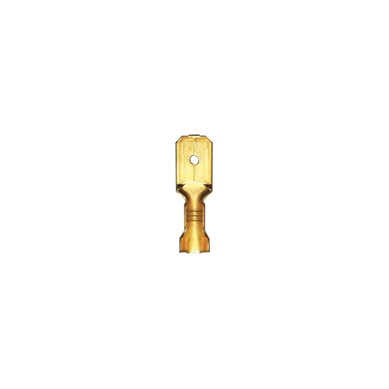 PLATTE, MANNELIJKE, NIET-GEÏSOLEERDE KABELSCHOEN  6,35 x 0,8 mm (1 → 2,5 mm²)