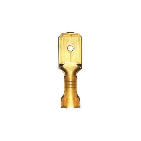 FLACHSTECKER UNISOLIERT 6,35 X 0,8 mm (1 → 2,5 MM²)