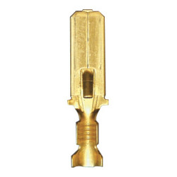 NON-INSULATED FLAT MALE TERMINAL 6,35 x 0,8 mm (0.75 → 2 mm²) FOR STANDARD NYLON CONNECTOR