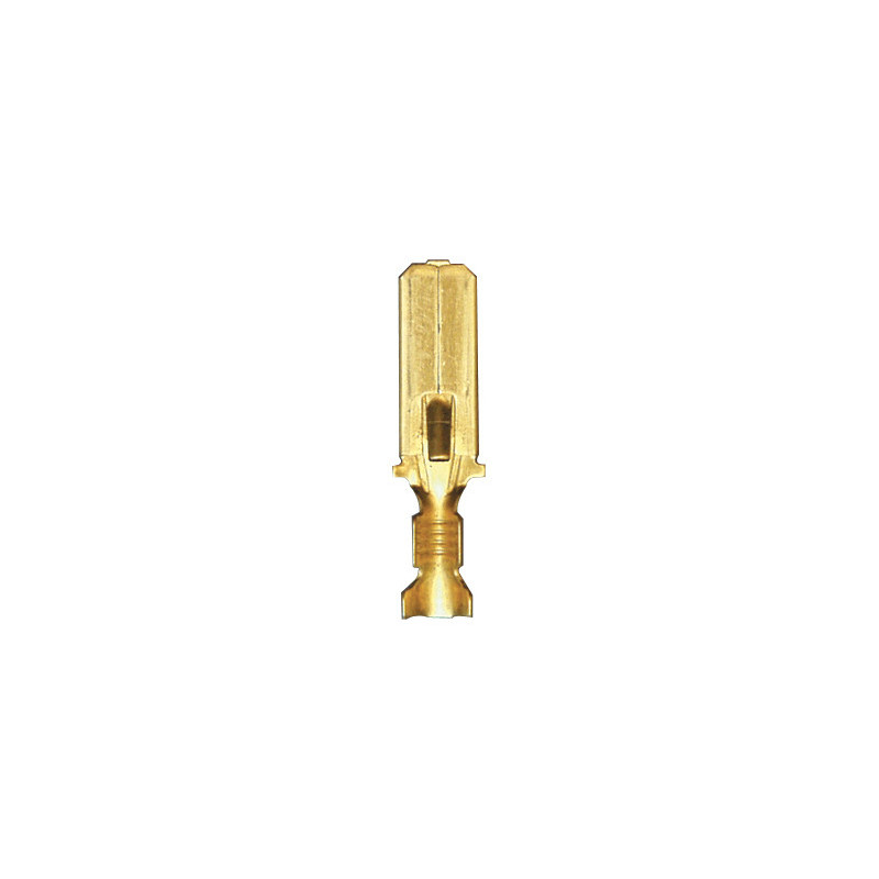 NON-INSULATED FLAT MALE TERMINAL 6,35 x 0,8 mm (0.75 → 2 mm²) FOR STANDARD NYLON CONNECTOR