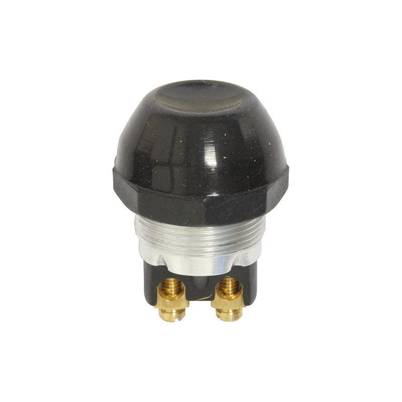 IMPULSDRUKKNOPSCHAKELAAR  Ø 22,5 mm 12/24 V -15/10 A 2 WATERDICHTE KLEMMEN