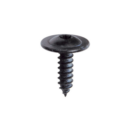 RONDE BREDE PLAATSCHROEF MET ZESKANTKOP ZWART ZINK Ø 4,8 X 16 mm BUMPER EN WIELBEHUIZING / SPATLAP