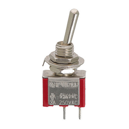 MICRO-INTERRUPTEUR À LEVIER 12V - 6A 2 BORNES