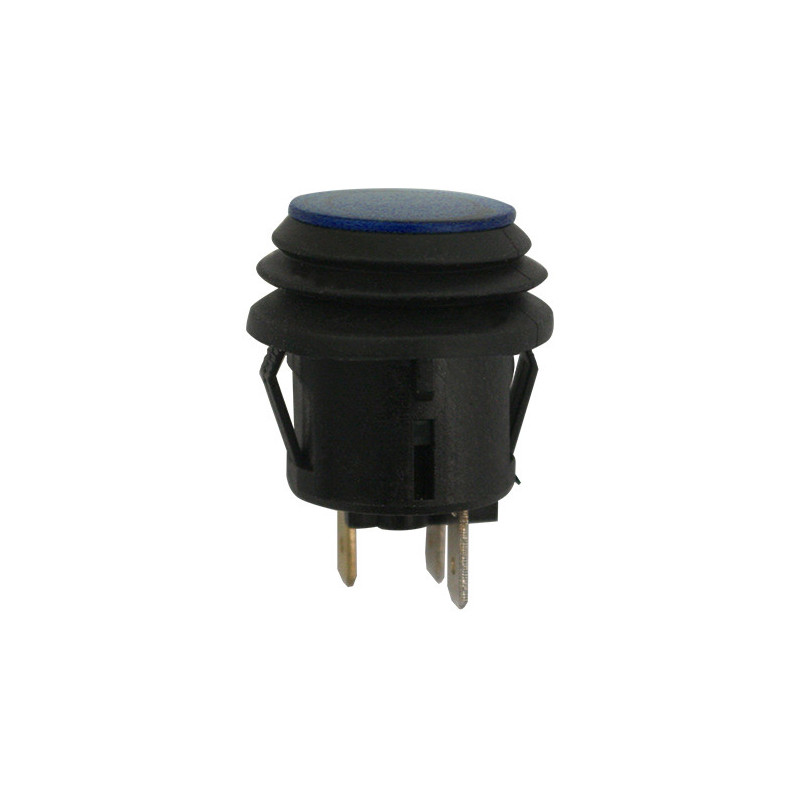 WATERPROOF PUSH ON BUTTON SWITCH Ø 20 mm 12V - 20A / 3 PIN BLUE ILLUMINATED