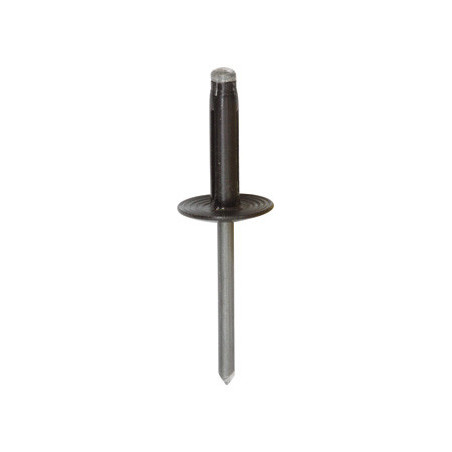 BLACK LARGE HEAD SPREADING RIVET Ø 4,8 X 20,5 mm BUMPER