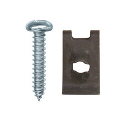 SET OF PAN HEAD SCREWS Ø 4,8 X 25 mm WHIT U-NUTS CLIP
