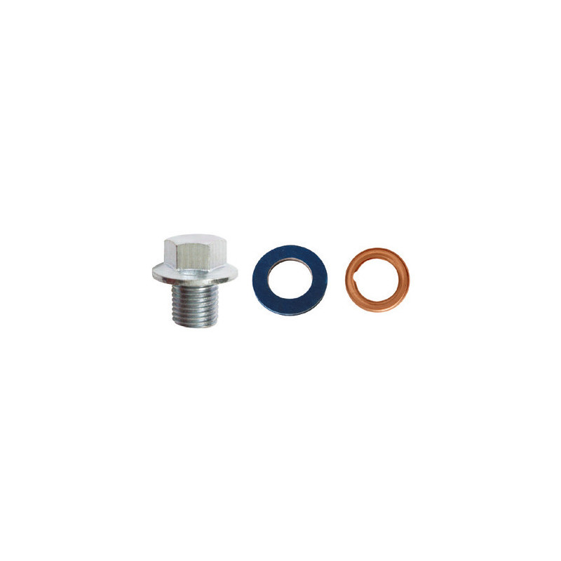 OLIE-AFTAPPLUG  M12-1,25 X 12,5 mm MET ONGEMONTEERDE AFDICHTINGSRINGEN