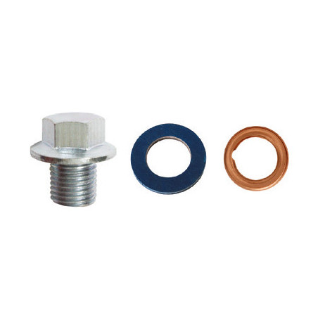 BOUCHON DE VIDANGE M12-1,25 X 12,5 mm AVEC JOINTS NON ASSEMBLÉS