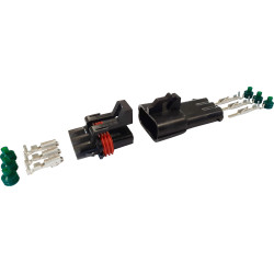 3-PIN WASSERDICHTER STECKVERBINDER (MÄNNLICH + WEIBLICH) MIT KONTAKTE 2.8-SERIEN (1 → 2,5 mm²) IM SET