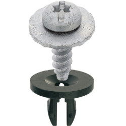 SET VAN BOLKOPSCHROEVEN MET FLENS Ø 6 X 19,5 mm MET KUNSTSTOF MOEREN VOOR MOTORBODEMPLAAT/SPATBORD