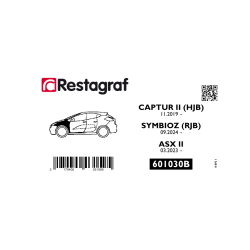 Bevestigingsset voor voorvleugel CAPTUR II 11.2019 →/ SYMBIOZ 09.2024 →/ ASX II 03.2023 →