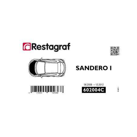 Bevestigingsset voor motorkap SANDERO I Alle versies 06.2008 → 12.2012