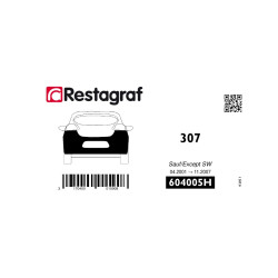 Bevestigingsset voor achterbumper 307 Berline 04.2001 → 11.2007