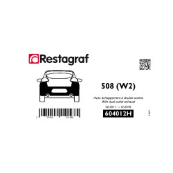 Bevestigingsset voor achterbumper 508 (W2) met dubbele uitlaat 02.2011 → 12.2018