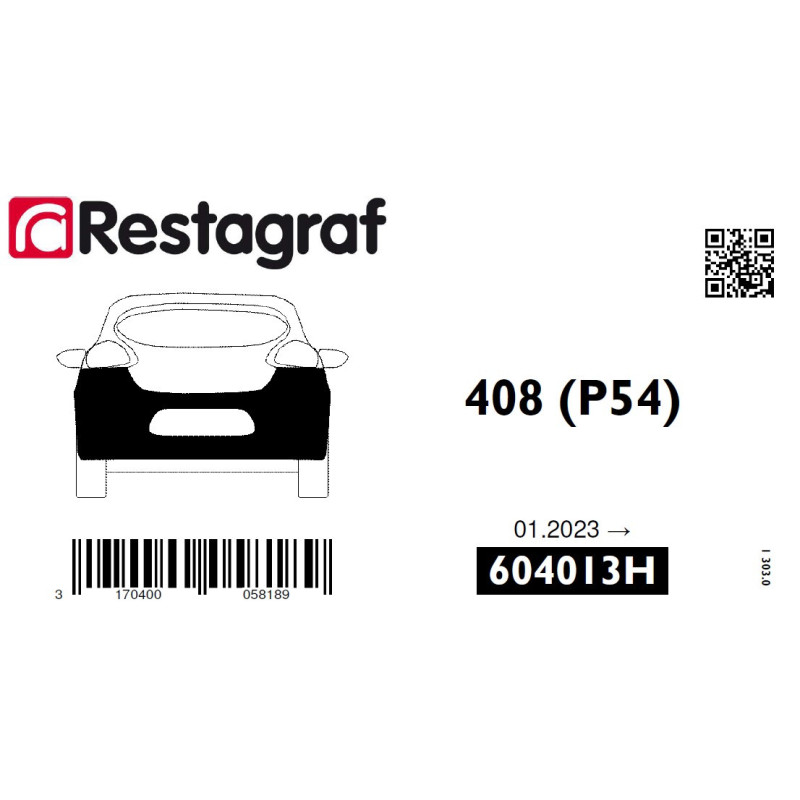 Kit de Fixations pour bouclier AR 408 (P54) 01.2023 →
