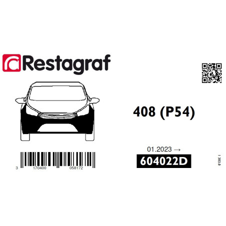 Bevestigingsset voor voorbumper 408 (P54) 01.2023 →