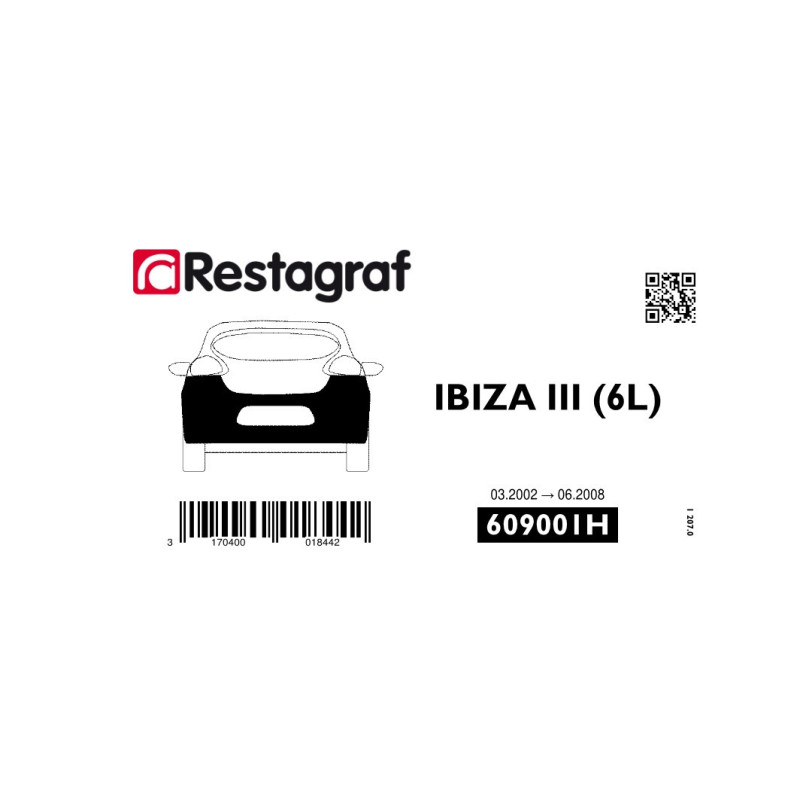 Kit de Fixations pour bouclier AR IBIZA (6L) Toutes versions 03.2002 → 06.2008