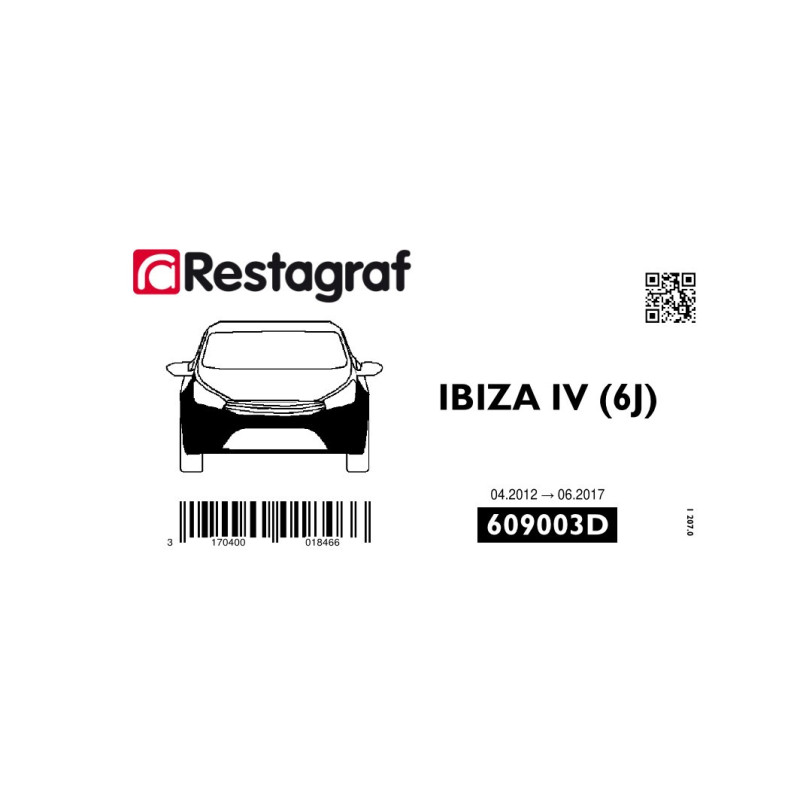 Kit de Fixations pour bouclier AV IBIZA (6J) (Phase 2-3) 04.2012 → 06.2017