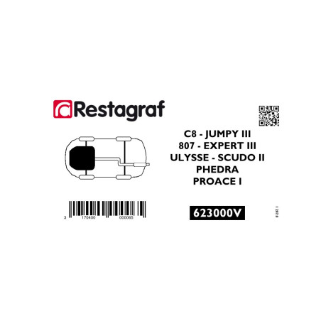 Bevestigingsset voor   motorverkleding (onder) C8 / JUMPY III / NUOVO ULYSSE / SCUDO III / 807 / EXPERT III / PROACE I