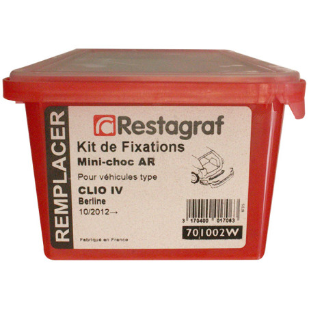 Kit de Fixations pour Mini-choc AR CLIO IV Berline Phase 1-2 10.2012 →