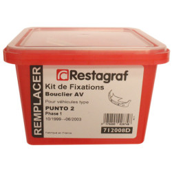 Kit de Fixations pour Bouclier AV PUNTO II Tous modèles 10.1999 → 06.2003