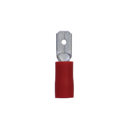 FLACHSTECKER VORISOLIERT, VERSTÄRKT 4,8 X 0,8 mm (0,3 → 1,5 MM²)