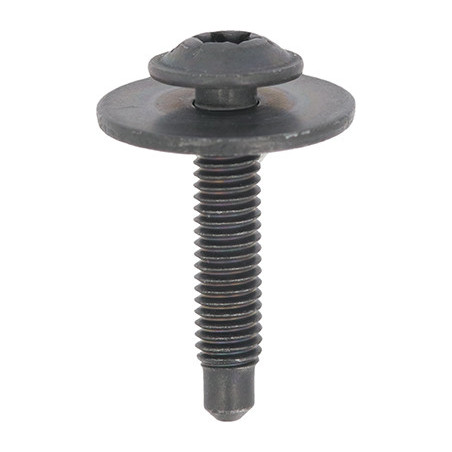 ZWART VERZINKTE TRUSSKOPSCHROEF MET SLUITRING M6-1,00 X 30 mm CARROSSERIE