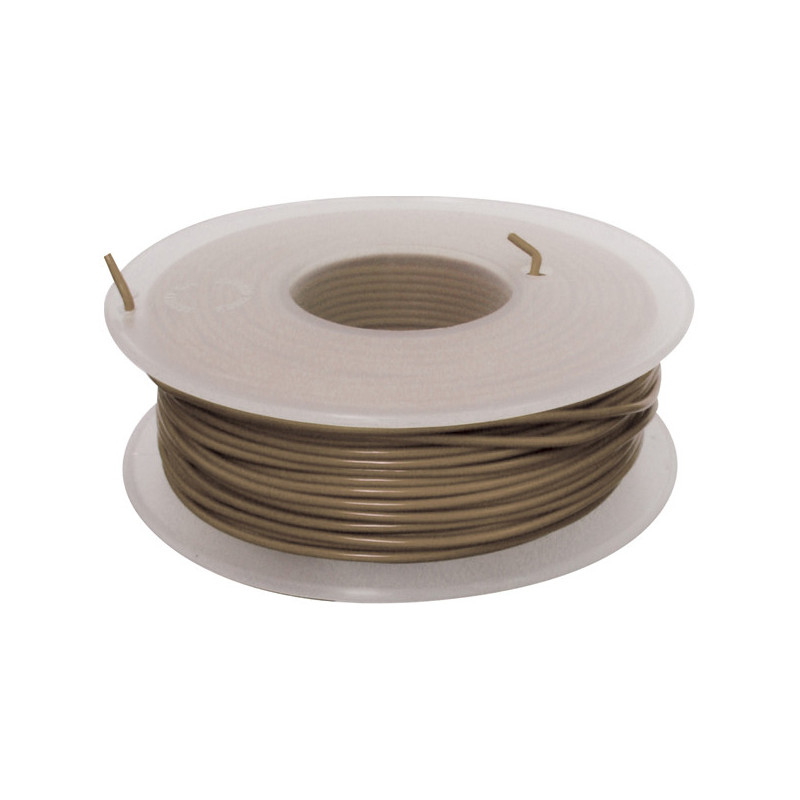 SPOEL MET 50 M VOEDINGSKABEL  1 mm² BRUIN