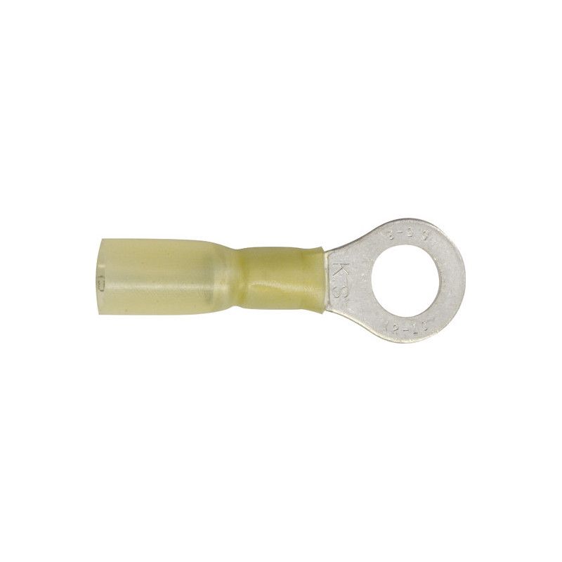 VOORGEÏSOLEERDE, RONDE KABELSCHOEN  Ø 8 mm (2,6 → 6 mm²)  WARMTEKRIMPBARE