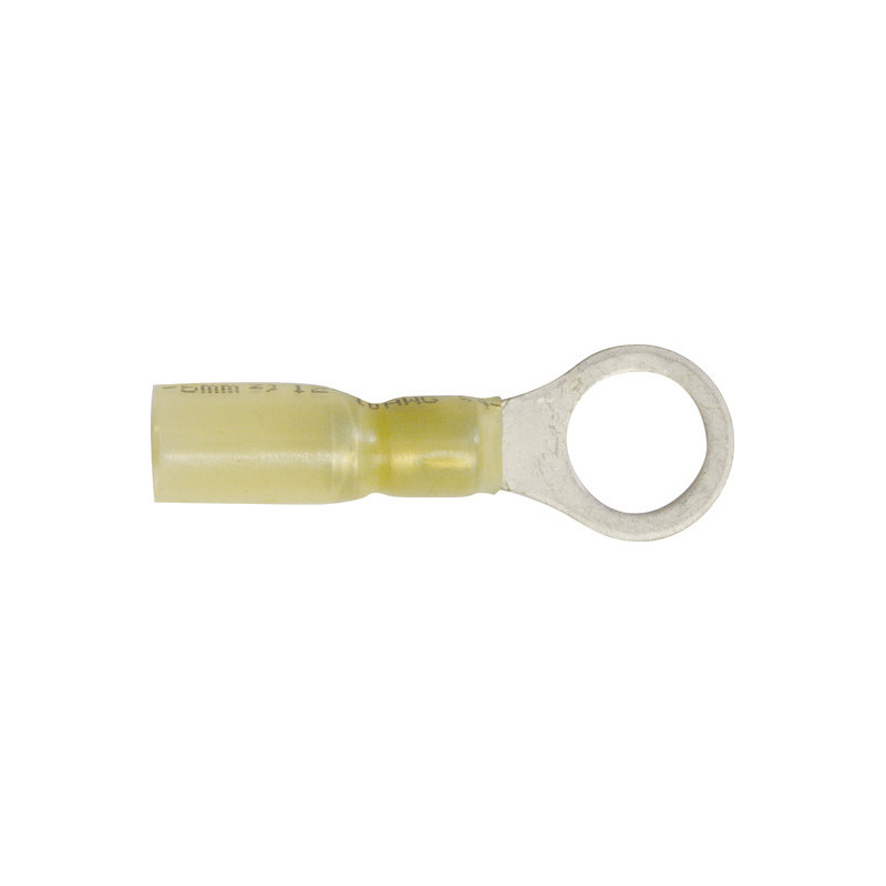 VOORGEÏSOLEERDE, RONDE KABELSCHOEN  Ø 10 mm (2,6 → 6 mm²)  WARMTEKRIMPBARE
