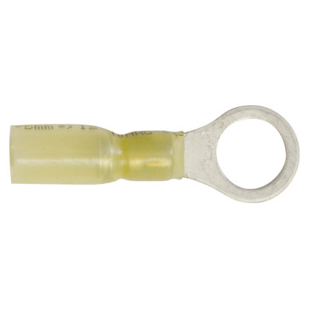 VOORGEÏSOLEERDE, RONDE KABELSCHOEN  Ø 10 mm (2,6 → 6 mm²)  WARMTEKRIMPBARE