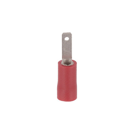 REINFORCED MALE PRE-INSULATED FLAT TERMINAL 2,8 X 0,5 mm (0,3 → 1,5 mm²)